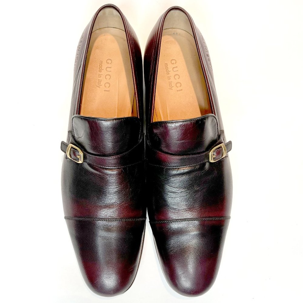 Gucci Loafers / Slip-On Slippers Burgundy Leather